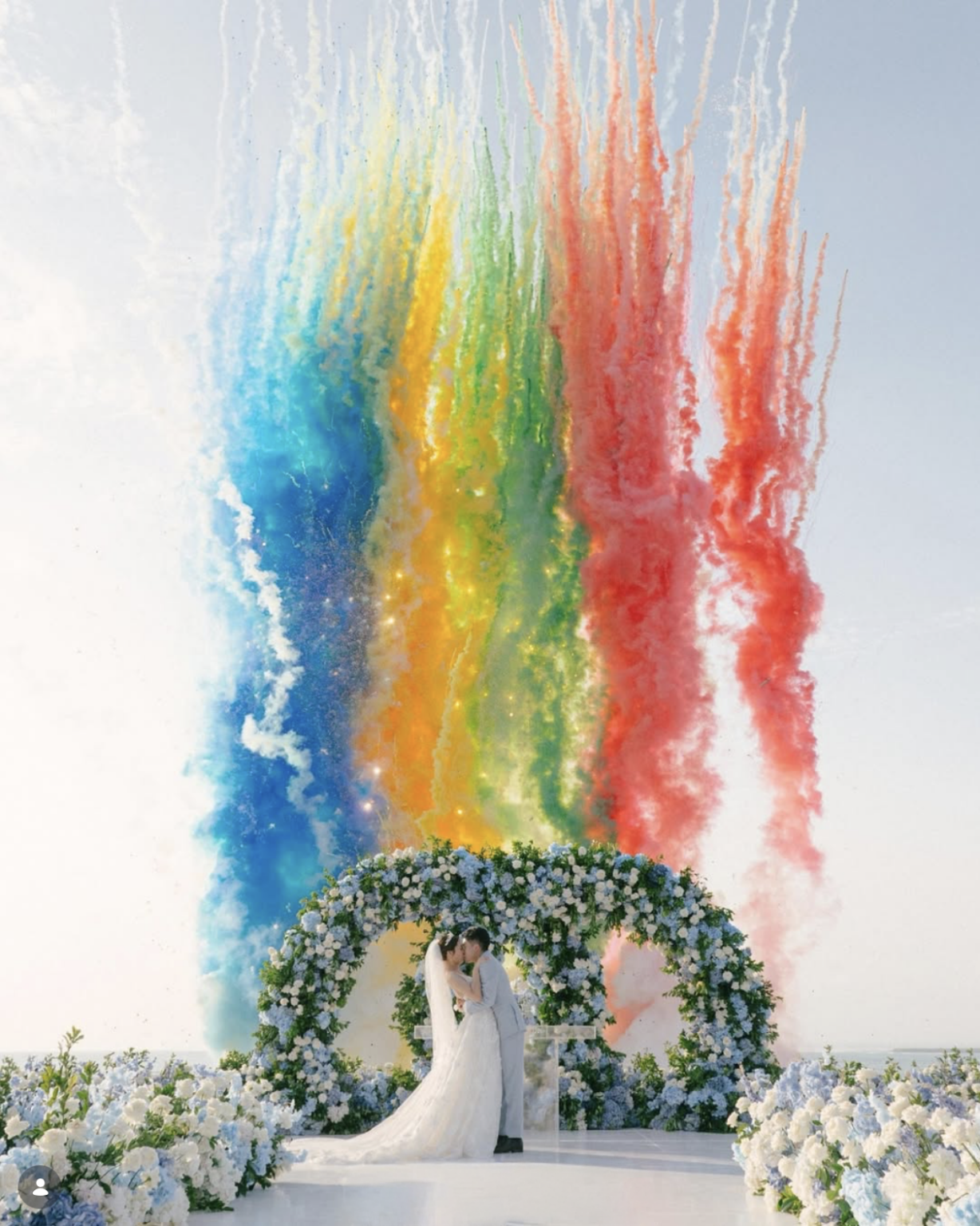 Jets de fumée colorée mariage fumigènes multicolor Nîmes